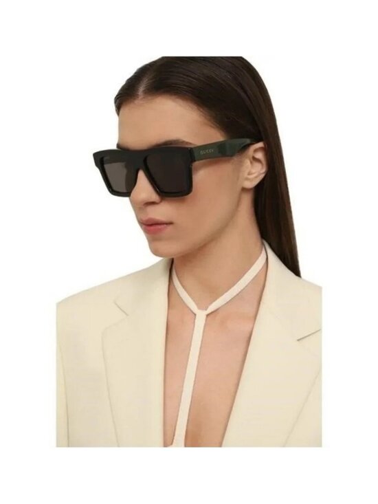 ORIGINAL _BRAND NEW GUCCI GG0962S 009 Black/Green/Grey Unisex Sunglasses